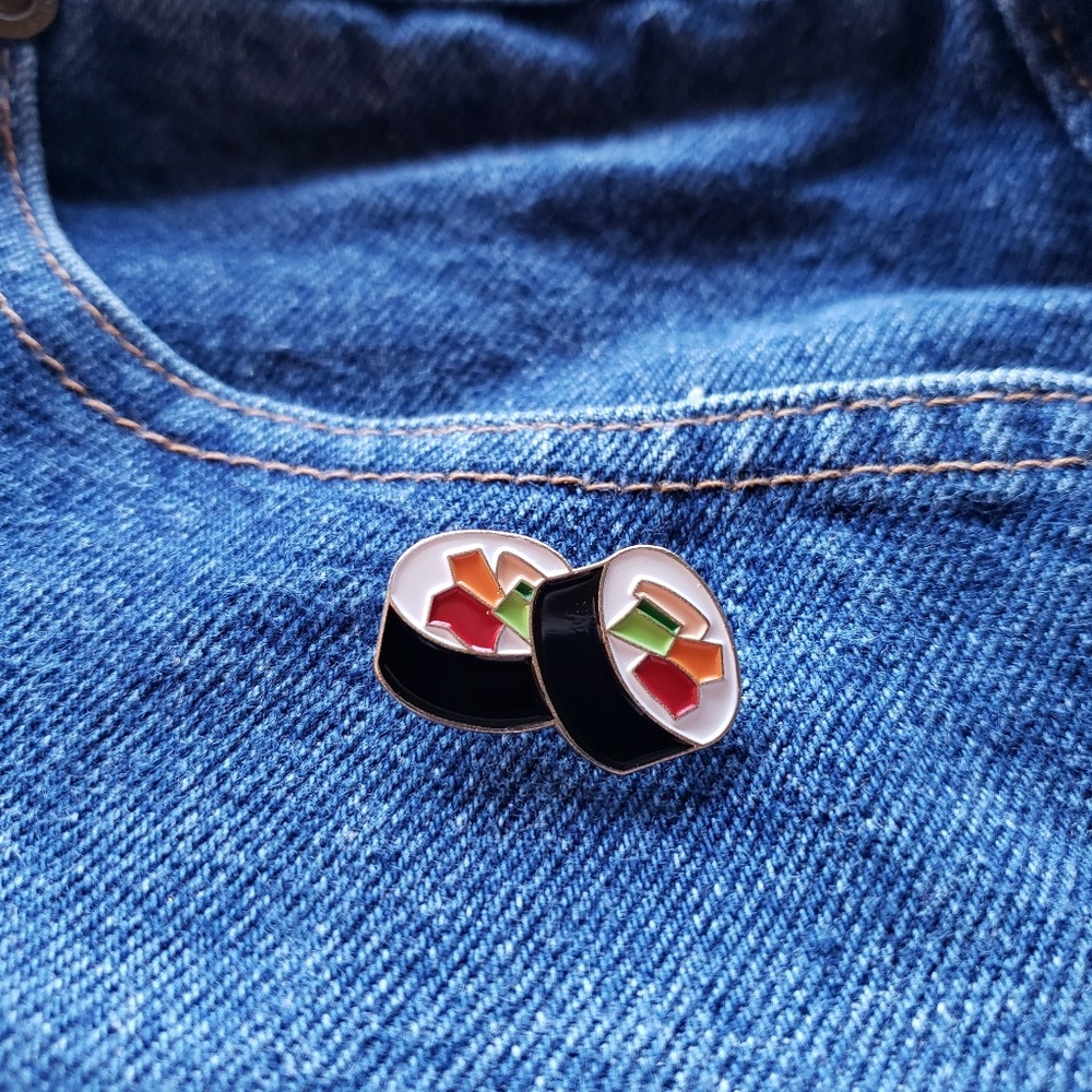 Sushi Roll Enamel Pin